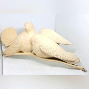 Vintage Burwood love bird wall plaque, home decor, wall decor, love doves, birds